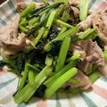 なつっこりー's cooksnap of when they made 水菜と豚バラのさっぱり塩昆布ポン酢炒め.