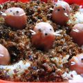 addysa's cooksnap of when they made リトルもぐらさんべんと。＊キャラ弁＊.
