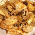 machan37's cooksnap of when they made 玉ねぎ☆じゃがいも☆鶏胸肉の醤油マヨ炒め.