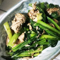 タピ子's cooksnap of when they made 小松菜とサバ缶で簡単めちゃ旨おかず☆.