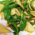 マンダリ's cooksnap of when they made たけのことピーマンの炒め物。.