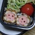 こまきてぃ's cooksnap of when they made 顔ウインナー☆竹輪IN*お弁当に*.