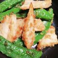 まぶたん's cooksnap of when they made スナップエンドウと筍の味噌和え.