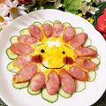 ゆるмαмα's cooksnap of when they made 乗せるだけ本物みたい向日葵ソセジエッグ.