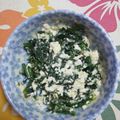 くネコまろす's cooksnap of when they made 春菊と豆腐のレモン味噌和え.