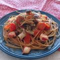 もすろー's cooksnap of when they made アヒージョパスタ　減塩だからおいしい.
