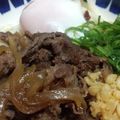 緑の人魚's cooksnap of when they made 絶品とろ玉肉ぶっかけうどん(丸亀製麺風).