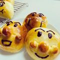 yumakana's cooksnap of when they made アンパンマンの抹茶＆あんこ入りパン.