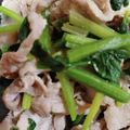 メロンパンケーキ's cooksnap of when they made ほうれん草と大根と豚肉のポン酢炒め.