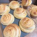 奈緒♥'s cooksnap of when they made 手作りシートでカスタード折込パン.