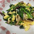 スージー＆ジル's cooksnap of when they made 副菜に♪ほうれん草としいたけの卵炒め☆.