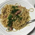 オニカマス's cooksnap of when they made きのことベーコンの和風パスタ♪.