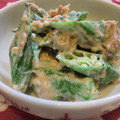 ぷりんせすはんばーぐ's cooksnap of when they made おくらの梅かつおマヨ和え.