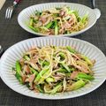 かなぽん☆☆'s cooksnap of when they made アスパラとベーコンとしめじの和風パスタ.