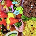 ☆ミルミル's cooksnap of when they made ☆そぼろでリラックマキャラ弁☆.