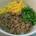 ポメリー's cooksnap of when they made 鶏そぼろ３色丼.