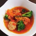 sayacarta's cooksnap of when they made フライパンで簡単♪ミートボールトマト煮.