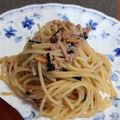 yumelon88's cooksnap of when they made お茶漬けの素で簡単♪～和風ツナパスタ～.