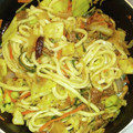 yama_miu's cooksnap of when they made 鶏ちゃん焼きの〆の焼きうどん.