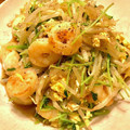 ウマナミ's cooksnap of when they made 黄金トリオ☆豆苗と卵とエビの炒めもの.