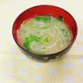ふうはっちゃん's cooksnap of when they made もやしと水菜✿簡単味噌汁.
