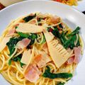 シルバニア's cooksnap of when they made 菜の花と筍のペペロンチーノ.