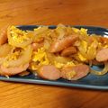 すいれんさい's cooksnap of when they made ☆玉ねぎ・卵・ウインナー炒め☆.