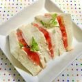 お料理ニャロメ's cooksnap of when they made 厚切りトマトとハムのサンドイッチ.