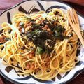 みちみち☆ママ's cooksnap of when they made 簡単♪納豆と大葉の柚子胡椒 ポン酢パスタ.