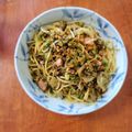 チビねずみ's cooksnap of when they made 最高の組み合わせ！納豆と高菜のパスタ♡.