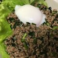 葉月優希's cooksnap of when they made ひき肉とニラの甘辛にんにくごまだれ丼.