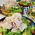 ｸﾏﾘｴ's cooksnap of when they made 豚しゃぶと豆腐のサラダ⁂手作りおろしダレ.