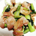 いわよしみ's cooksnap of when they made 超簡単　子供が喜ぶ豚薄切り肉と小松菜炒め.