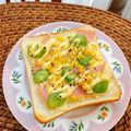 シルバニア's cooksnap of when they made そら豆とチーズのトースト.