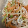 たべたべこ's cooksnap of when they made レンジ４分簡単副菜！もやしの胡麻甘酢和え.