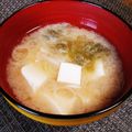 もふもふクロさん's cooksnap of when they made とろろ昆布の味噌汁.