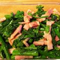 たな♡まま's cooksnap of when they made 菜の花と炒めベーコンのマスタード和え.