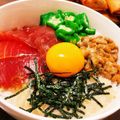 ☆kanassy☆'s cooksnap of when they made 大戸屋さんばくだん丼みたいなねばねば丼.