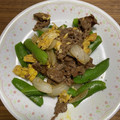 クックIM2LX3☆'s cooksnap of when they made 牛こま切れ肉とスナップエンドウの卵炒め.