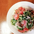 有ちん's cooksnap of when they made ☆豚肉と水菜とトマトの炒め物☆.