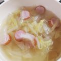 男の子4人のママもっち's cooksnap of when they made 白菜とウインナーの中華スープ.