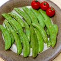 あい♪らんど's cooksnap of when they made *スナップエンドウの素揚げ*.