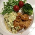 the_m's cooksnap of when they made 揚げない♪簡単♪鶏胸肉の南蛮タルタル添え.