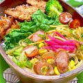 YUH♡ママ's cooksnap of when they made さっぱり味☆コンソメウィンナー焼きそば♪.