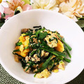 ゆるмαмα's cooksnap of when they made ニラと肉そぼろのふわふわ玉子炒め.