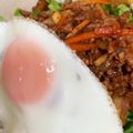 takkafu's cooksnap of when they made ガパオライス風☆甘辛ひき肉丼.