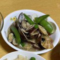 shimaぷりん's cooksnap of when they made あさりとスナップエンドウの酒蒸し.