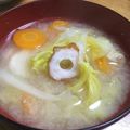北京パンダ's cooksnap of when they made キャベツとちくわの味噌汁.