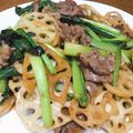 vabochan's cooksnap of when they made 牛肉と小松菜の甘辛オイスター醤油炒め.
