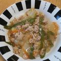 ネモフィラまま's cooksnap of when they made 簡単節約！豚ミンチと白菜のとろとろ丼♡.